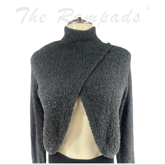 Leith Gray TurtleneckCross Layered Sweater Size XS - Picture 2 of 8